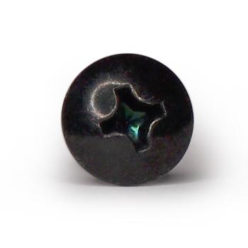 Blechschrauben Flachrundkopf schwarz