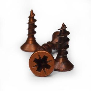 Spanplattenschrauben Senkkopf bronze